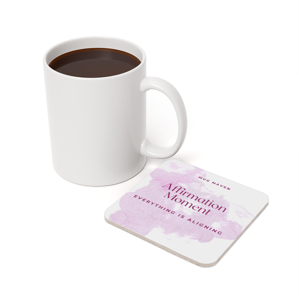 Affirmation Moment Cork Coaster
