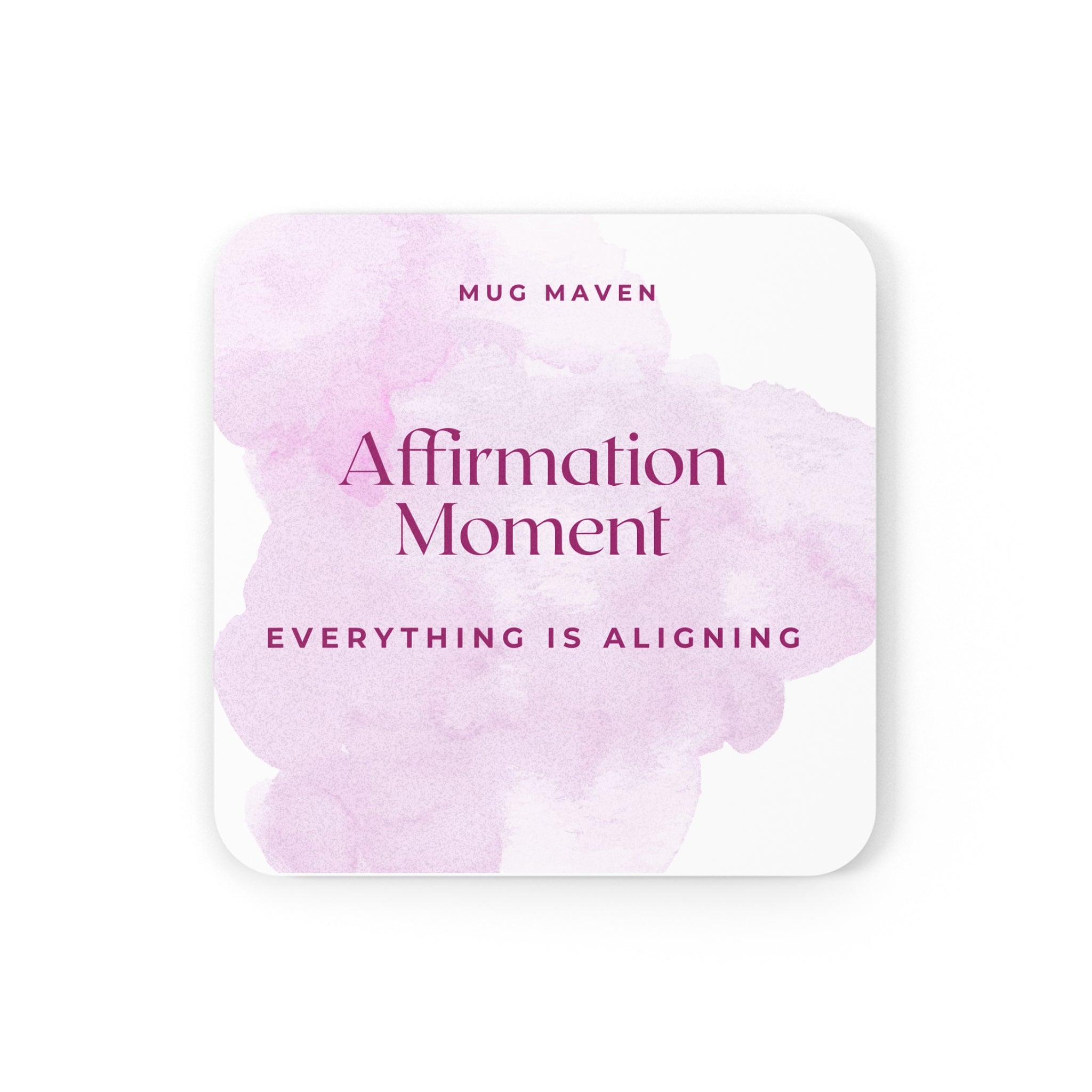 Affirmation Moment Cork Coaster