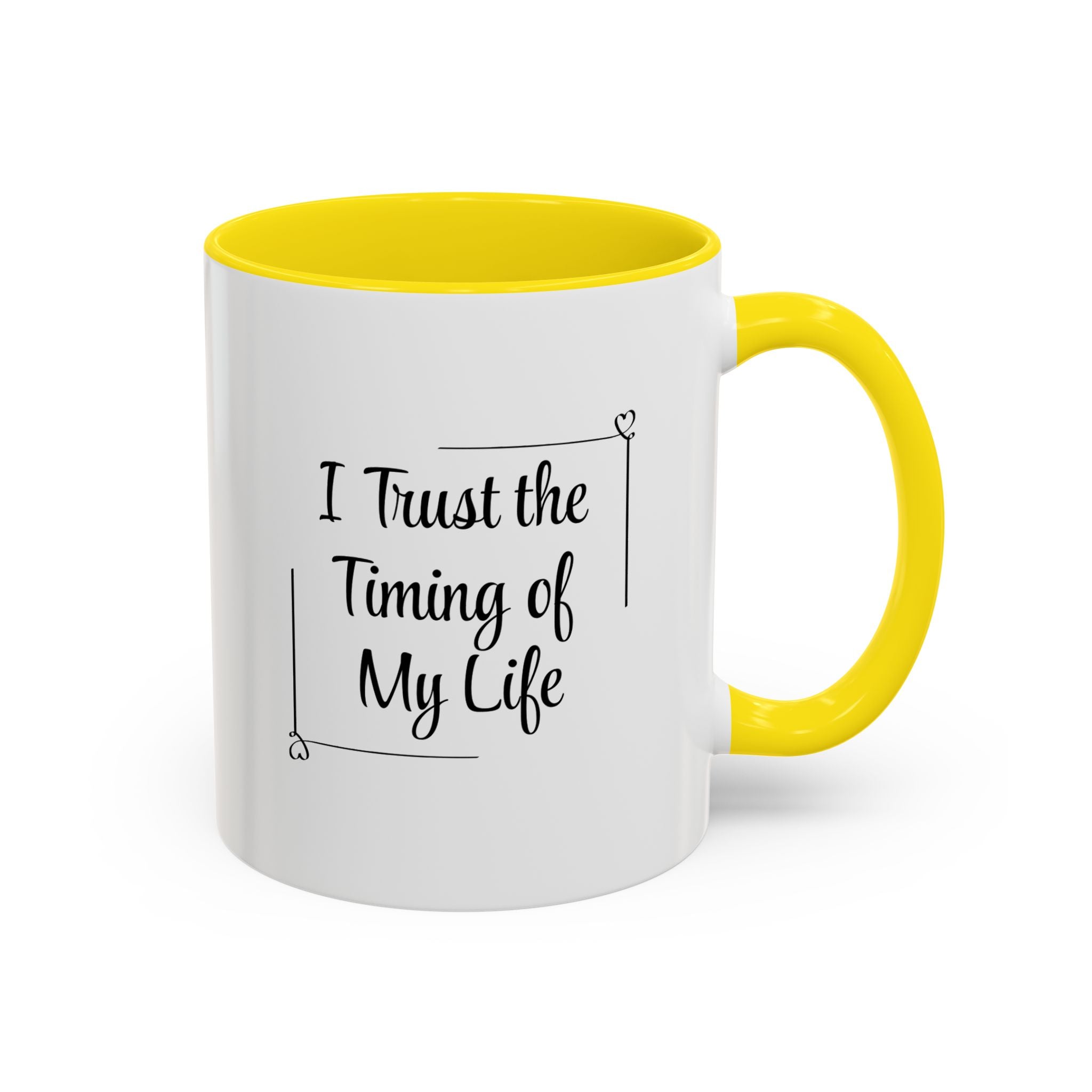 I Trust The Timing Of My Life Accent Mug