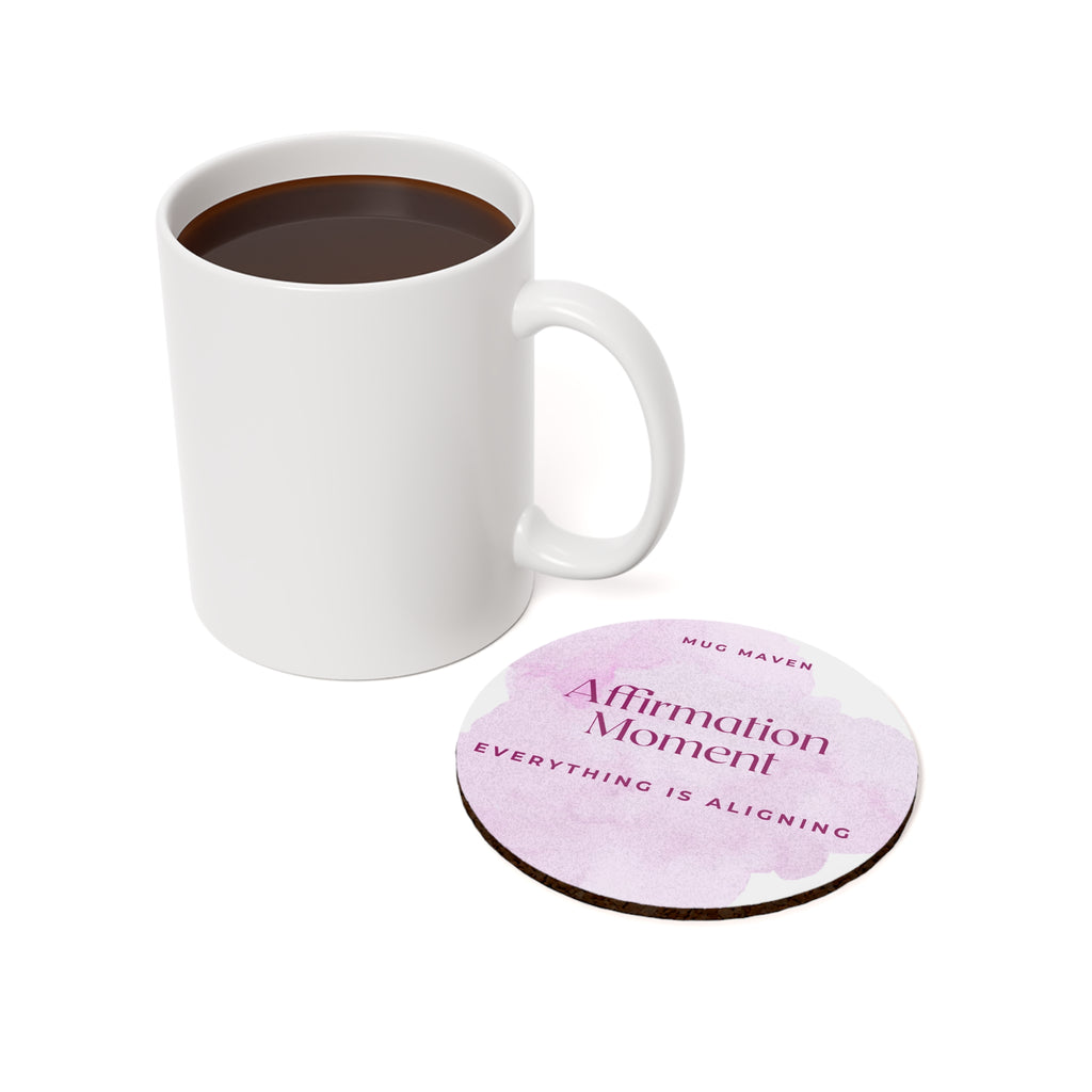 Affirmation Moment Cork Coaster