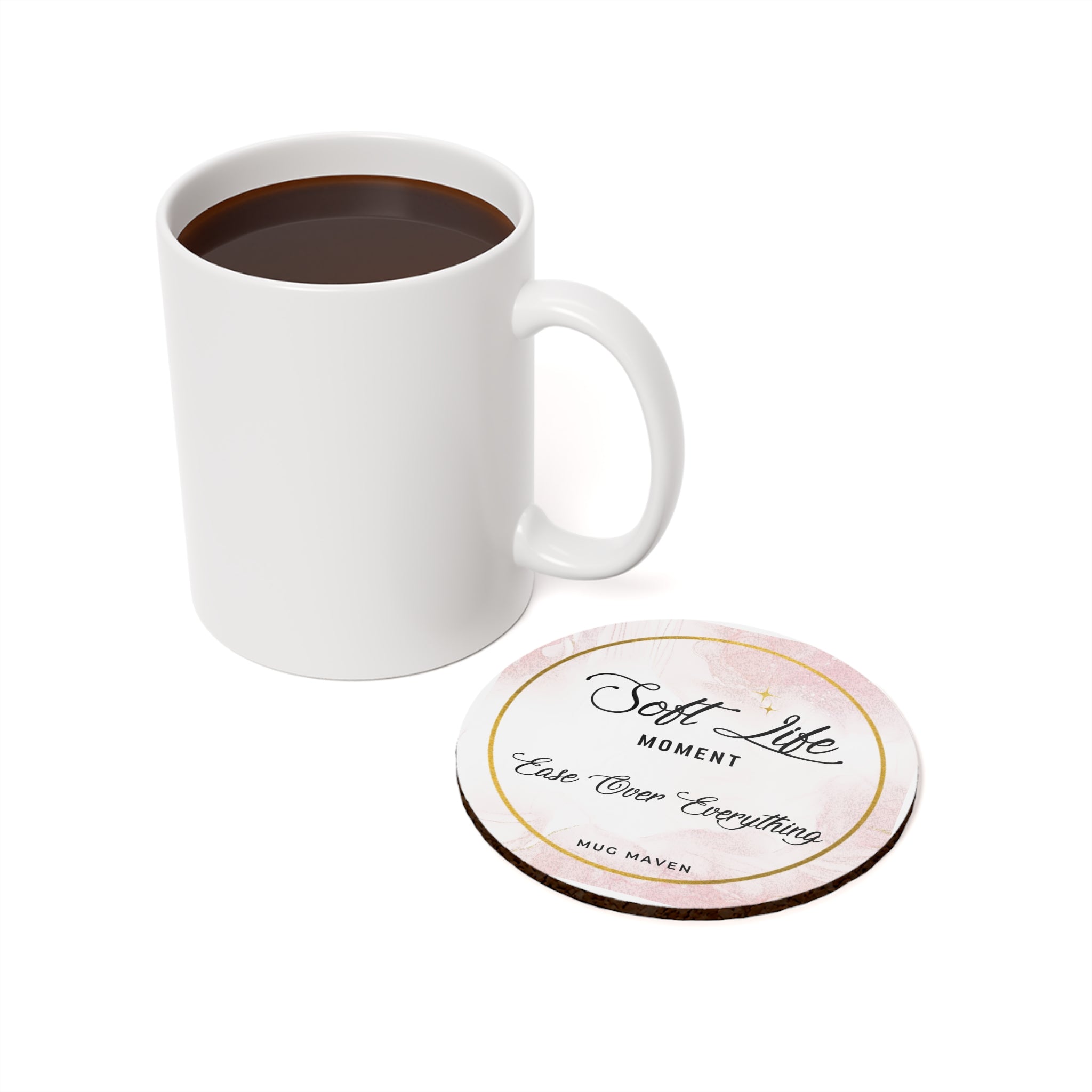 Soft Life Moment Cork Coaster