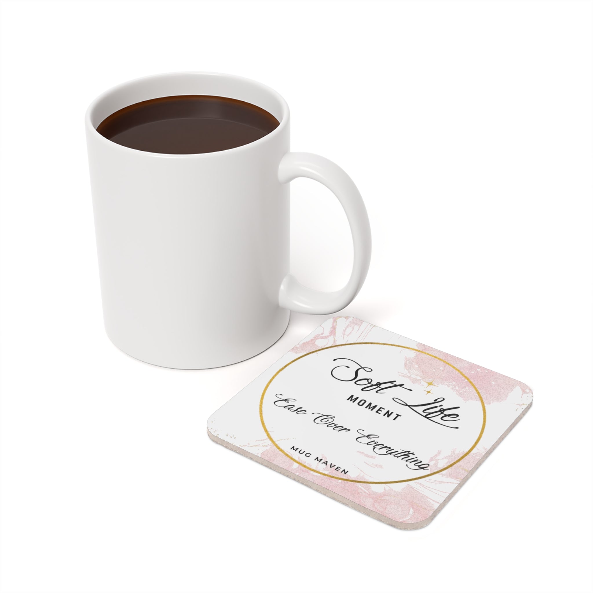 Soft Life Moment Cork Coaster