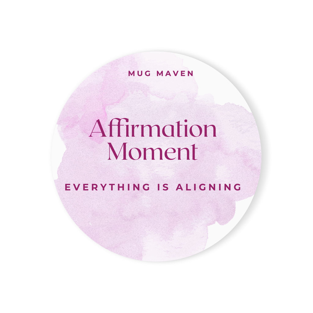 Affirmation Moment Cork Coaster